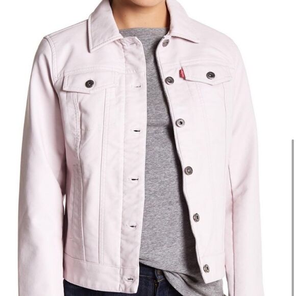 Levi’s Rose Faux Leather Trucker Jacket - Picture 1 of 10